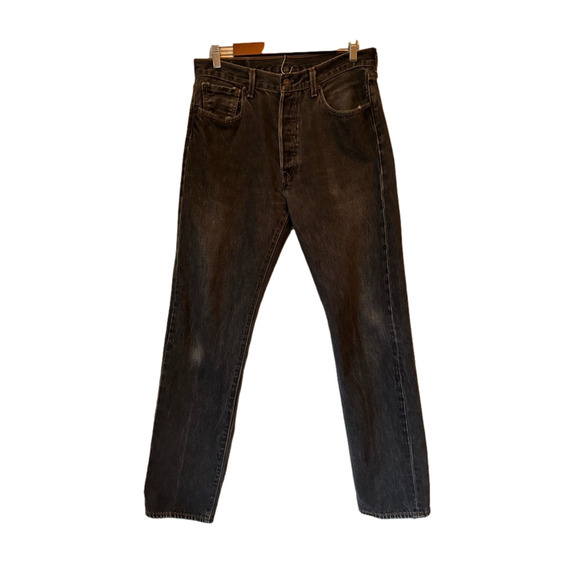 Levi's 501 Men's Faded Black Button Fly Classic Straight Leg Jeans Size 34X36 - Picture 1 of 10